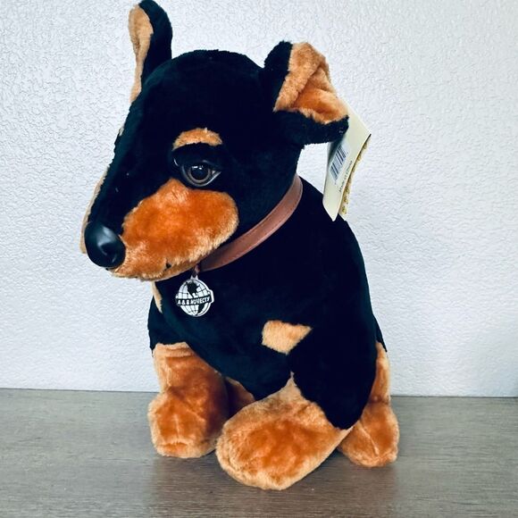 Adorable Rottweiler GSD Doberman Dog Plush Figure - Picture 3 of 6